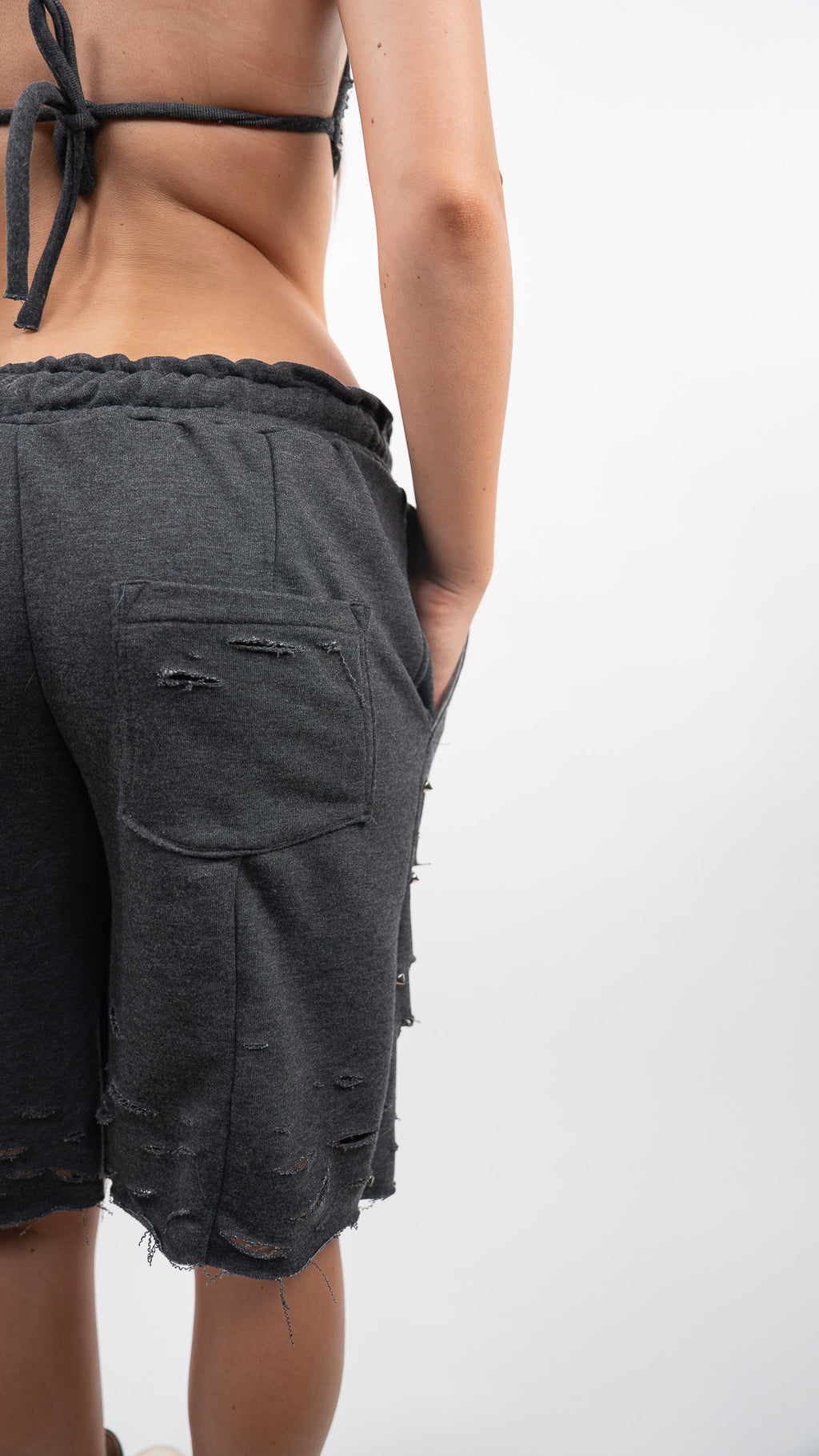 Distressed Fleece Sweatpants