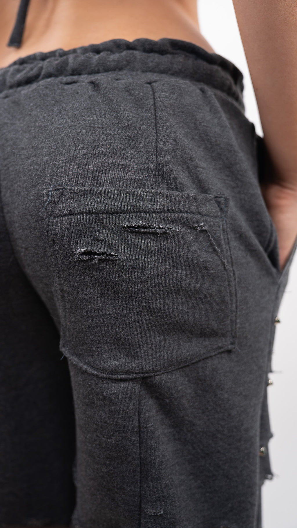 Distressed Fleece Sweatpants